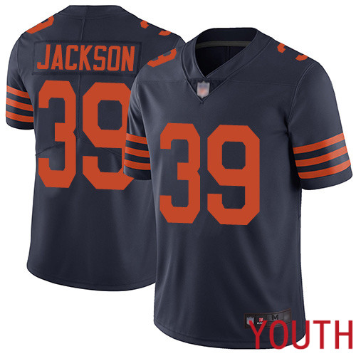 Chicago Bears Limited Navy Blue Youth Eddie Jackson Jersey NFL Football #39 Rush Vapor Untouchable